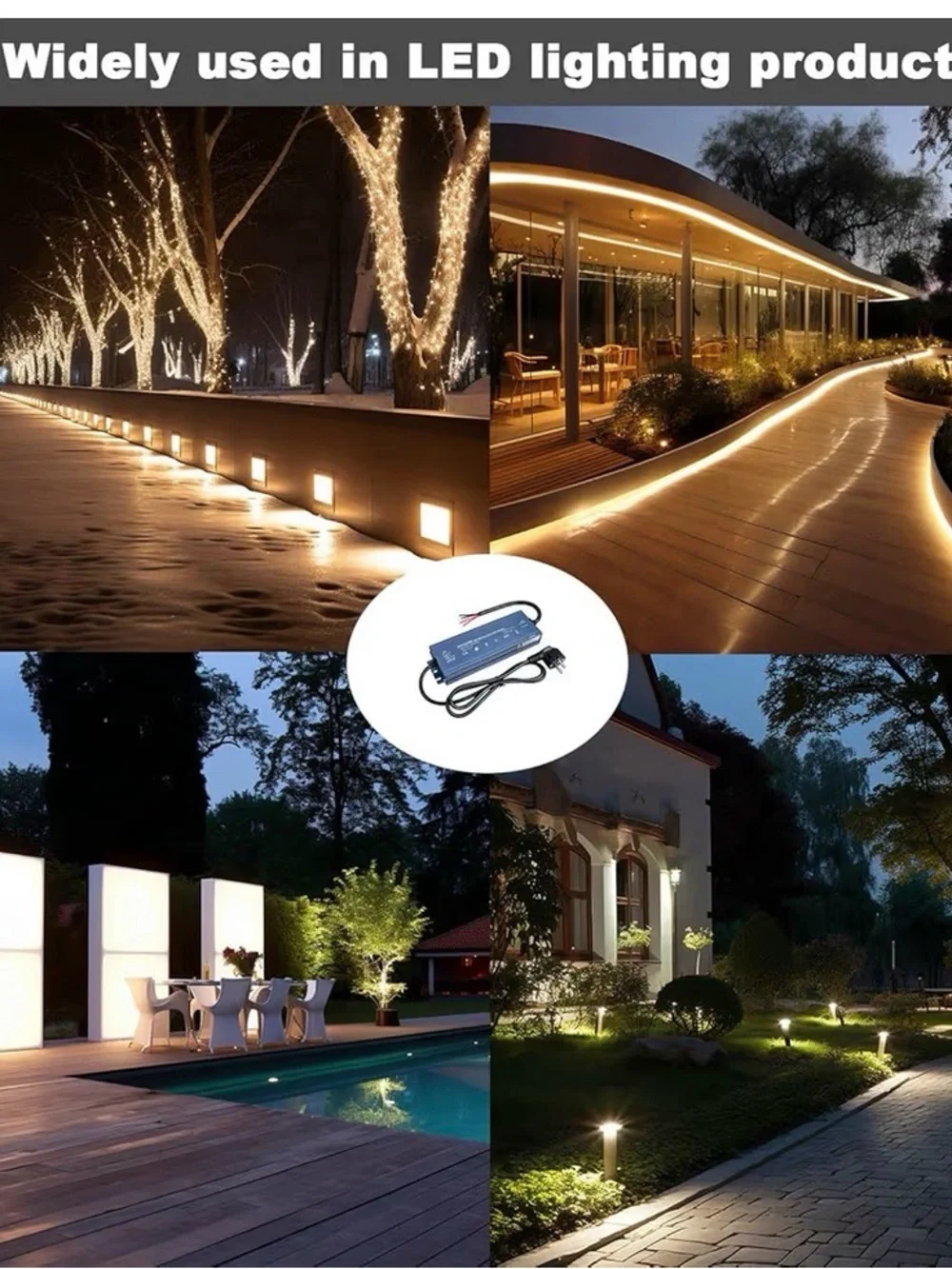 LED Driver 12V 300W Outdoor IP67 Waterproof Power Supply for Indoor Outdoor